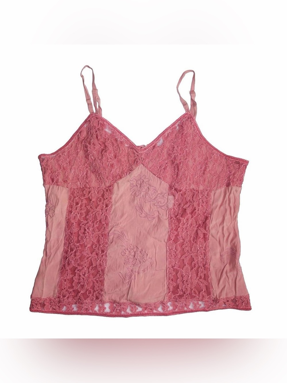 Seven7 Dusty Rose Lace Panel Cami